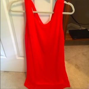 EUC ASOS Coral Red Strappy Back Tank Mini Dress in Size Medium